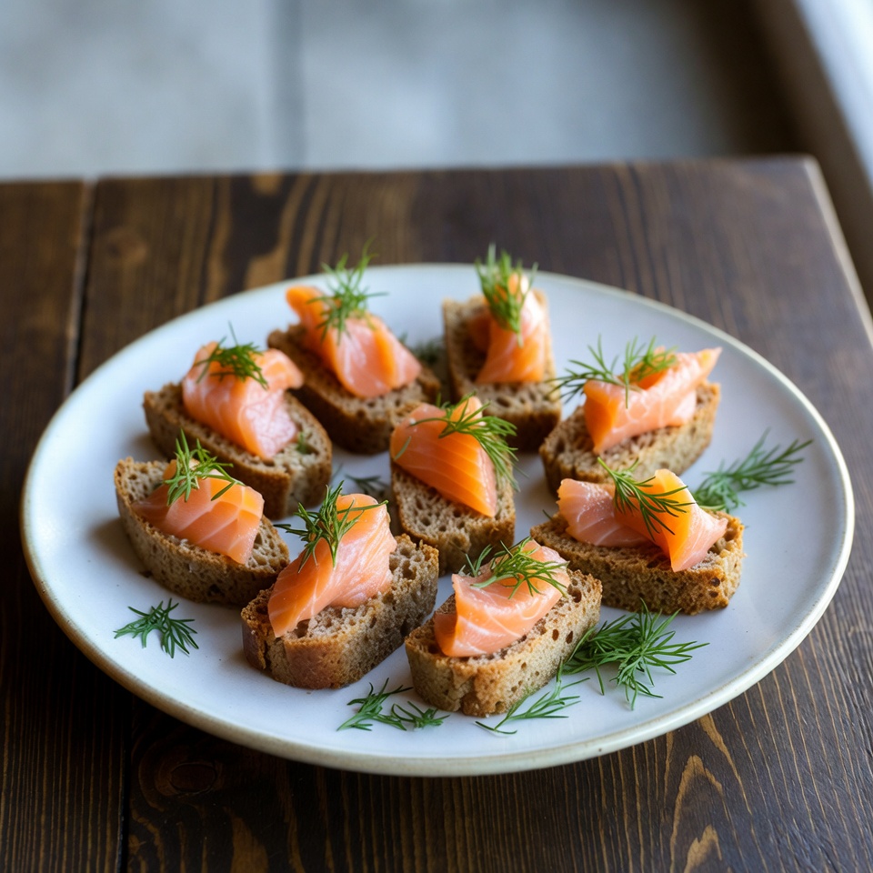 Mini kanapki z łososiem Mini kanapki z łososiem